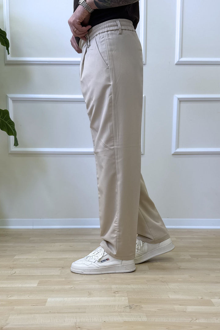 FELIX I Pantalón Palazzo Beige