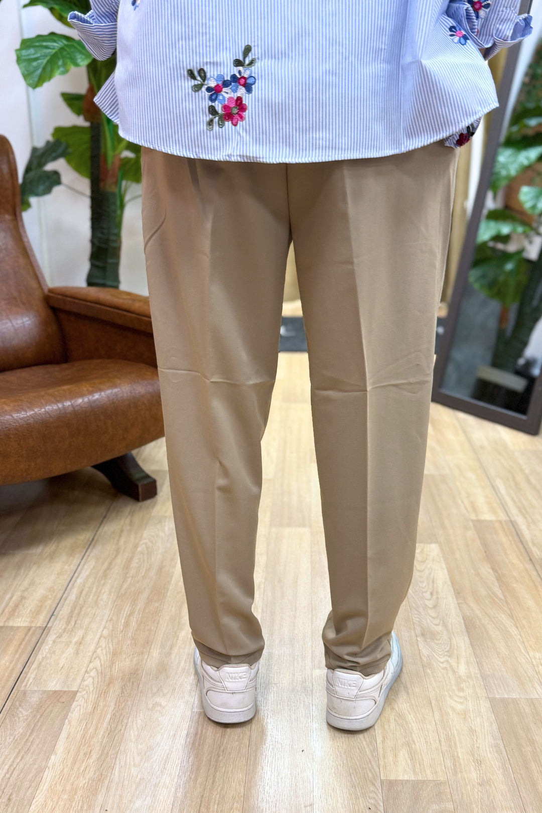 FELIX I Pantalón Palazzo Beige