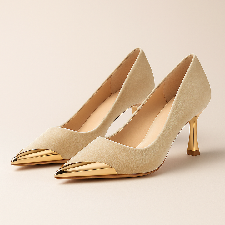 Stiletto Valentina – Edición Terciopelo y Oro