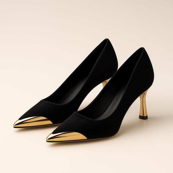 Stiletto Valentina – Edición Terciopelo y Oro