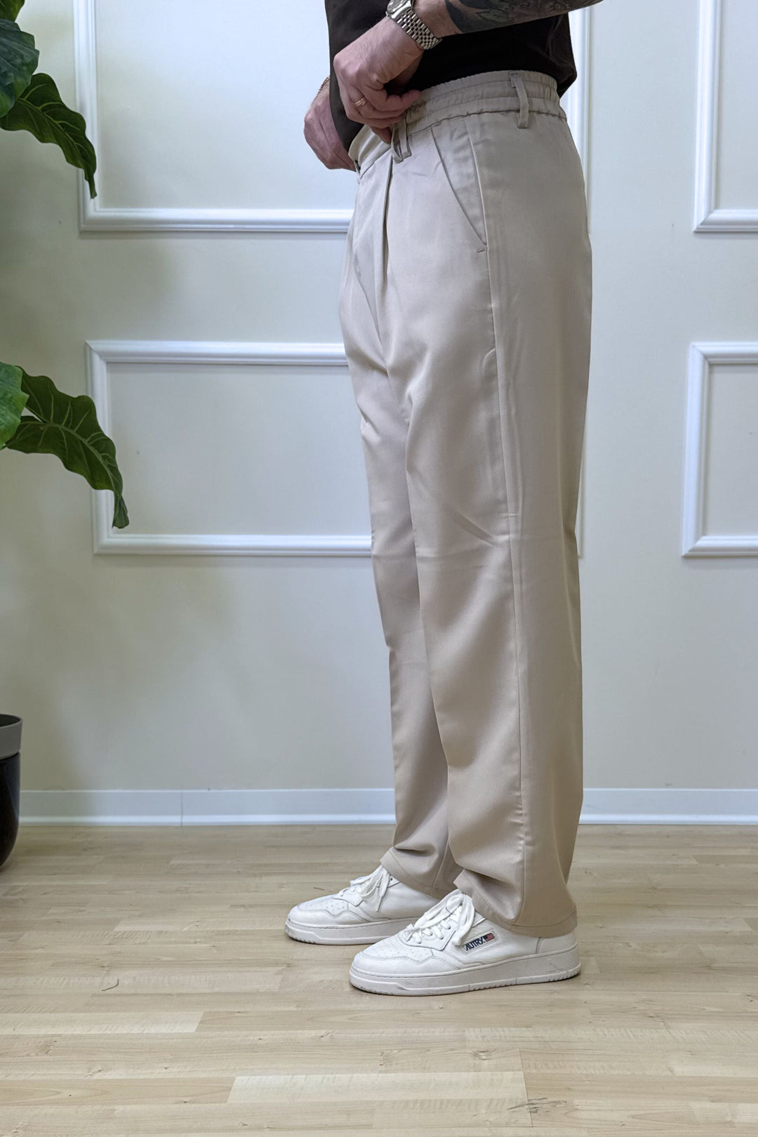 FELIX I Pantalón Palazzo Beige
