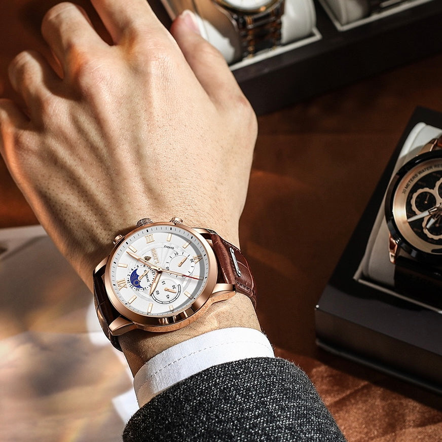 ÁMBAR | Reloj de Cuarzo en Cuero Genuino