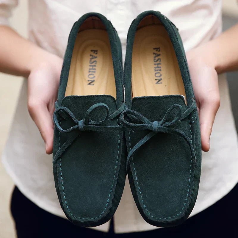 Mocasines casuales de ante para el verano