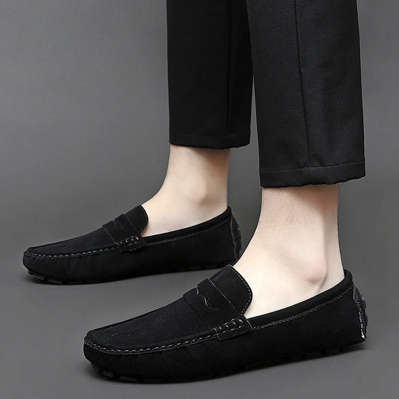 Mocasines de ante