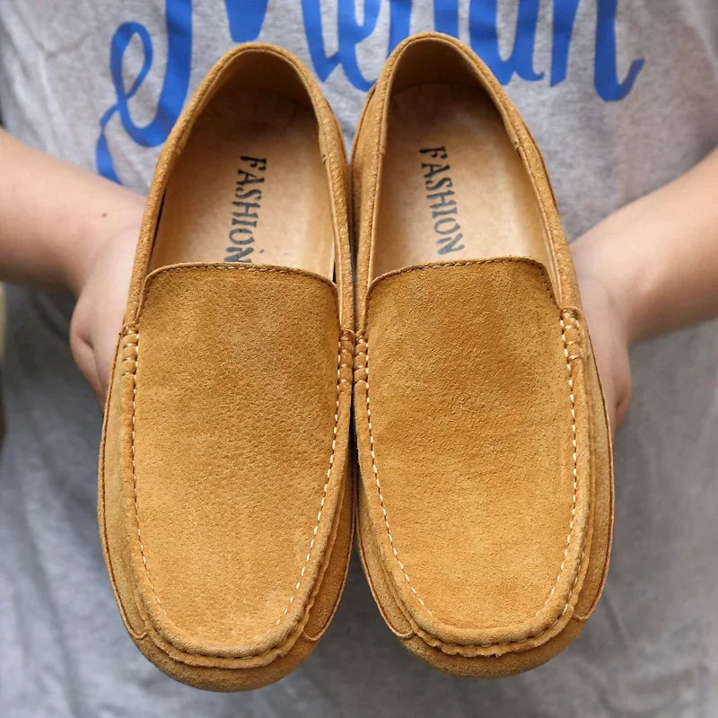 Mocasines elegantes de ante de primera calidad